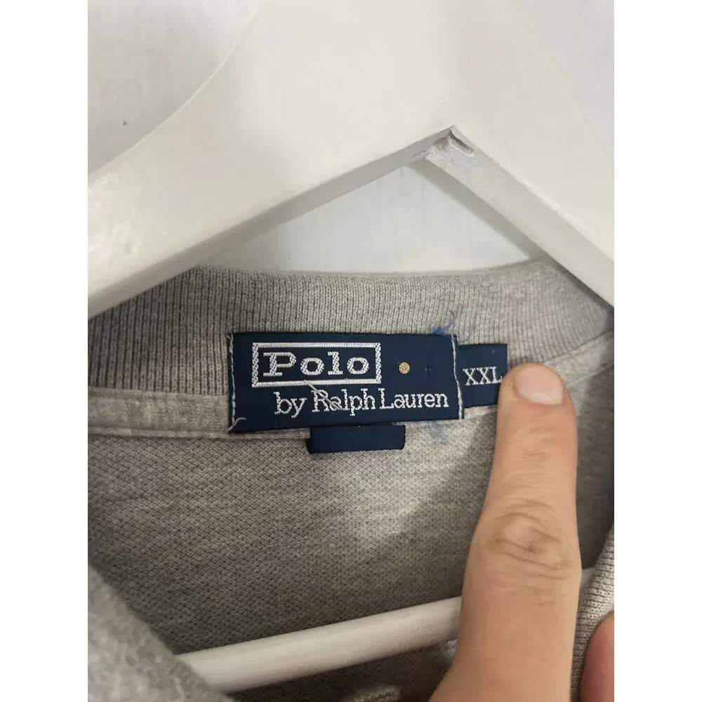 Polo Ralph Lauren Shirt Mens 2XL Polo Gray Long Sleeve Classic N28